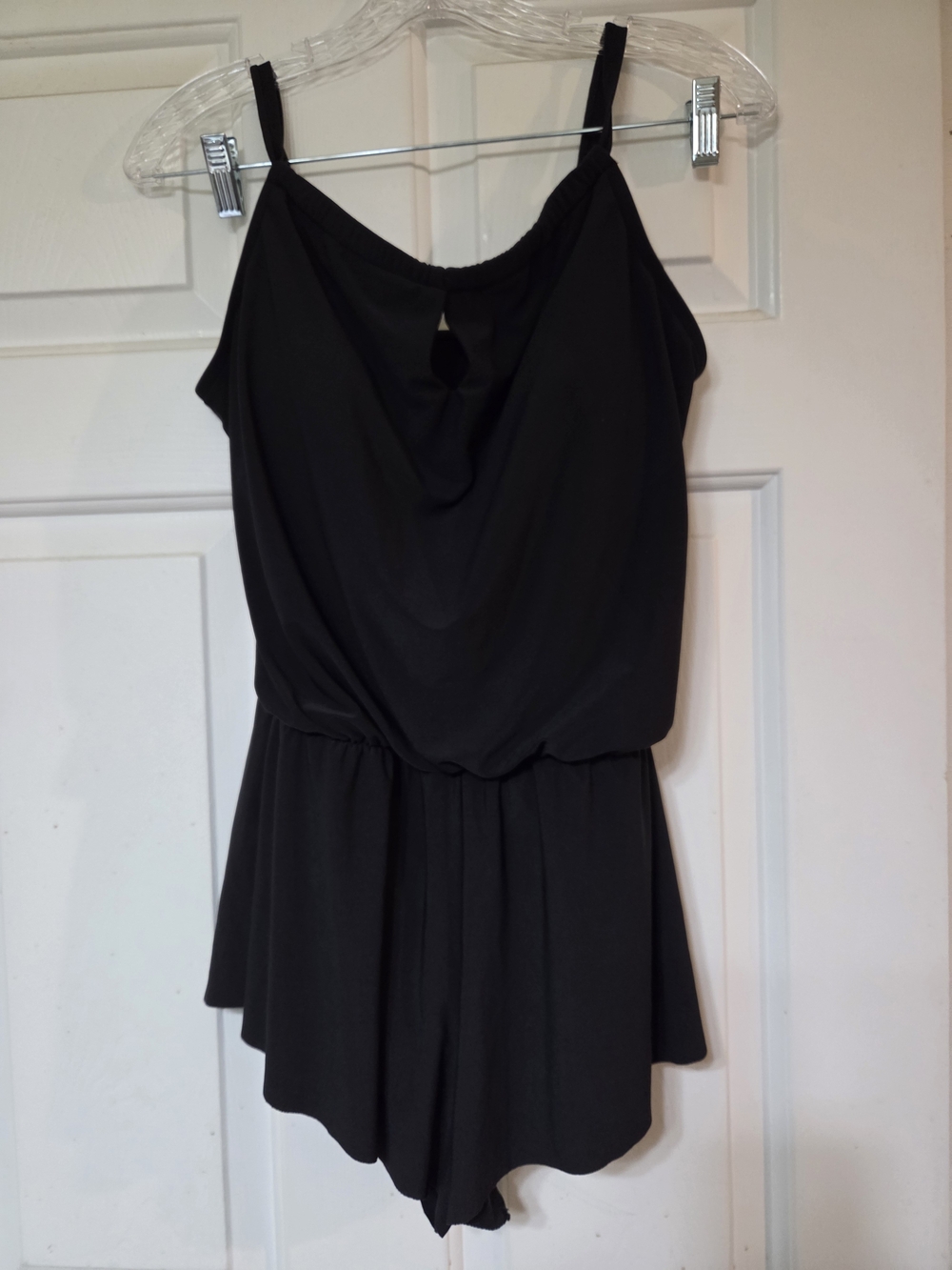 Aqua Green Black One-Piece Swimsuit Romper